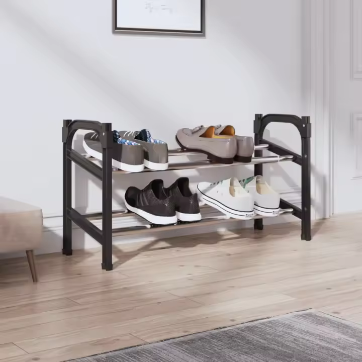 Zapatero extensible con dos estantes 119x24x37 cm - 1