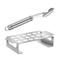 Soporte De Hierro Acero Inoxidable Para Pimienta Y Pollo Piernas Alas BBQ Herramienta Con Barras De Soporte Inferior Para Asado Al Carbón - details 0