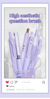 6pcs Bolígrafos De Gel Retráctiles 0.5mm Tinta Negra Punto Fino Cómodo Para Escribir Smooth Para Escuela Y Oficina - details 0