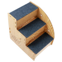 Escaleras De Madera Para Perros 3 Niveles Antideslizantes Pasarela Para Sofá Y Cama Pequeños a Grandes Mascotas Pasos Desmontables Para Perros Y Gatos - details 8