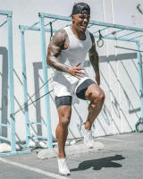 Shorts De Correr Para Hombre Camuflaje 2 En 1 Secado Rápido Entrenamiento De Gimnasio Shorts De Verano Para Deporte Y Fitness - details 7