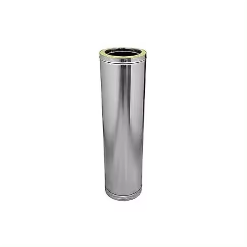 Tubo Recto Con junta Inox-316L-304 Ø80-430mm doble pared. Estufa Pellets. Dinak - 1