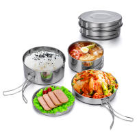 Juego De Cocina Para Camping Y Senderismo En Acero Inoxidable Resistente Al Agua Plegable Con Soporte Para Fogata Ideal Para Picnics - details 20