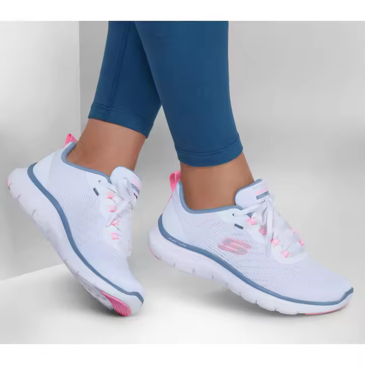 Calzado Sportswear marca Skechers modelo 150201-Gymt para mujer en color grey mesh/blue & pink trim - 1