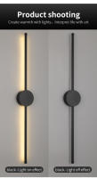 Lámpara De Pared Moderna LED Negra En Forma De I Iluminación Interior Para Dormitorio Sala De Estar Pasillo Decoración De Hogar Incluye Bombillas - details 17