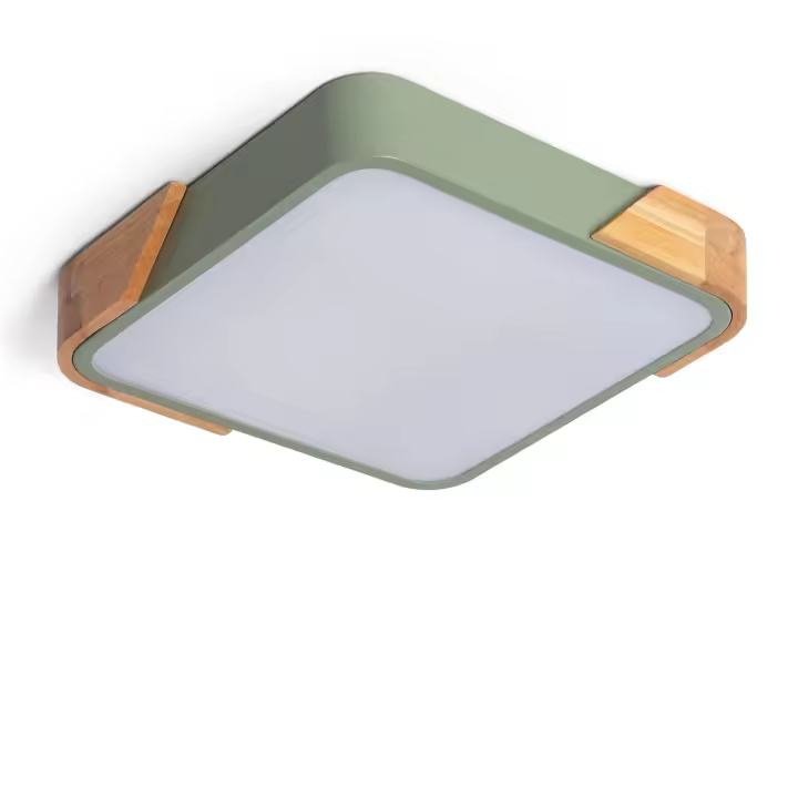 Ledkia Plafón LED Cuadrado Madera 18W CCT Seleccionable ILUZZIA - 1