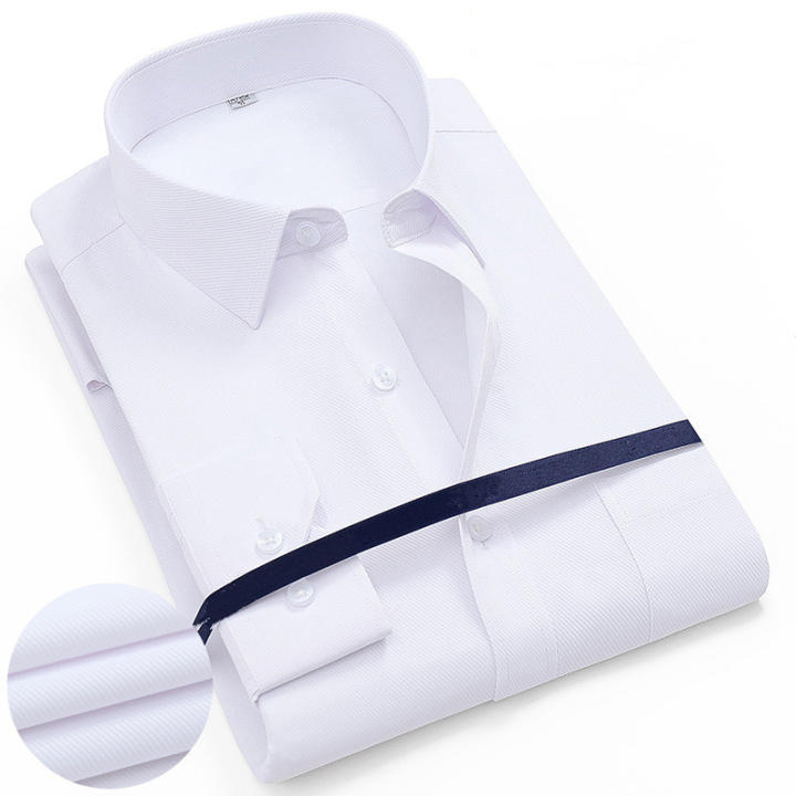 Camisa Larga De Manga Para Hombres Nueva 160KG Talla Super Grande 8XL-9XL-10XL-11XL Estilo Clásico Formal Negro Blanco Rosa Azul Para Negocios Y Salidas