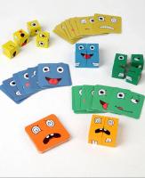 Bloques De Madera Educativos Para Niños Juego De Tablero 3D Cambio De Cara Cubo De Expresión Montessori Juguetes Interactivos Para Niños Y Niñas - details 10
