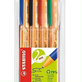STABILO BOLIGRAFO STABILO POINTBALL 4 UD BOLIGRAFOS 5x1x15 Cms. - 1