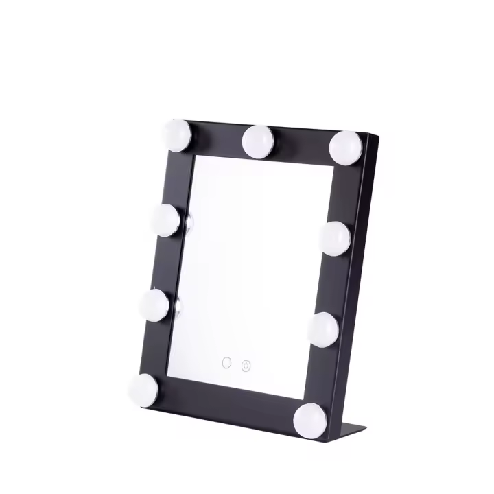 Greenice | Espejo Iluminado Maquillaje LED 25x29Cm Negro 40.000H [SUN-KRS250290-B - 1
