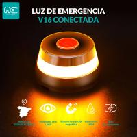 WE y FlashLed - Baliza de Emergencia V16 DGT 3.0 Compacta y Ligera con Señal de Peligro y Linterna Homologada conexion por SIM de Telefonica Tech hasta 2038 - details 1