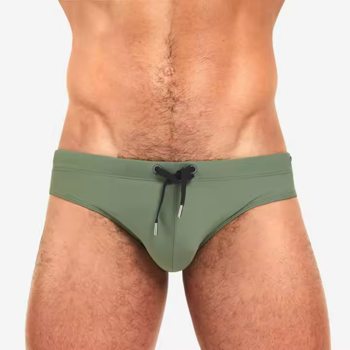 Bragas De Natación Para Hombre Estilo Low Rise Diseño Sólido Corto De Playa Bikini Móvil Briefs De Baño Push up Underpants - 1