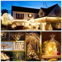 DIY Luz Solar LED Para Exterior Cadena De Luces De Jardín Impermeable Guirnalda De Farolillos Navideñas Decorativas Luz Caliente Blanca Longitud 12m - details 4