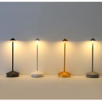 Lámpara De Mesa Recargable Creativa Para Comedor Toque LED Para Hotel Bar Café Lámpara Decorativa Para Escritorio Material De Aluminio Estilo Moderno - details 5