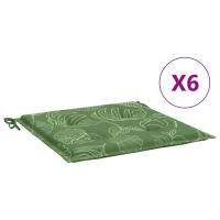 vidaXL Cojines de silla de jardín 6 uds tela 40x40x3 cm Color Gris,  Crema,  Verde y mas Cojín Decorativo de Asiento Cojines de muebles de salon - details 3