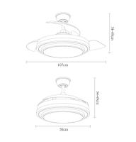 FABRILAMP Ventilador DC Ibe 59w 6980lm Niquel 3 Asp.desp. 107d 3000-4000-6000k, 6 velocidades Remoto, Reg.intensidad, Memoria Y Temporizador Incluye mando a distancia y dos tijas de 10 y 25 centímetro Productos originales calidad de confianza - details 2