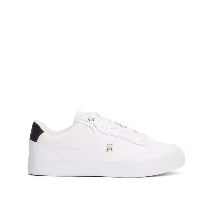 ZAPATILLAS BLANCAS DE TENIS EN PIEL MUJER TOMMY HILFIGER ESENTIAL FW0FW08579YBS - 1