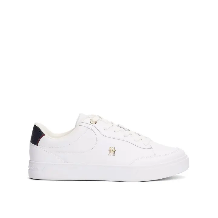 ZAPATILLAS BLANCAS DE TENIS EN PIEL MUJER TOMMY HILFIGER ESENTIAL FW0FW08579YBS - 1