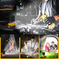Lámpara De Trabajo LED Portátil 36LED Para Herramienta Dewalt Con Batería Li-ion 18V-20V Spot De Exterior Luz De Flashlight - details 6