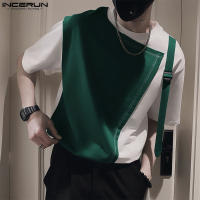 Camiseta De Hombre Estilo Casual INCERUN Con Diseño De Mochila Y Hebilla Manga Corta Patchwork S-5XL Para Verano - details 5