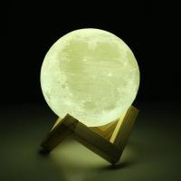 Lámpara de Luna con impresión 3D - 2 Colores-Interrupción tacthil-Recargable-15 cm - details 1