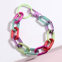 Llavero De Plástico Acrílico Colorido En Cadena Creativo Hecho a Mano Antipérdida Para Teléfono Móvil Para Mujeres Y Niñas Joyería DIY Regalos - details 5