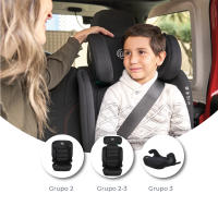 Ms BabyWorld BETA Silla coche Isofix Grupo 2/3 y convertible en Alzador, I-SIZE R129, Silla coche para bebé y niños, Cinturón, Universal, de 15 a 36 kg ó 100-150 cms, Negro - details 3