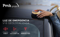 PMK GRUPO Luz Emergencia Coche Homologado DGT con Geolocalización | Baliza V16 Conectada [Datos incluidos hasta 2038] Luz avería Coche con GPS y Base Imantada - details 0