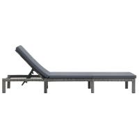 vidaXL Tumbona con cojín ratán sintético Sillas de Exterior Ideal para jardín, playa, piscina, terraza Tumbona Piscina Tumbonas Playa Tumbonas Jardín Exterior - details 2