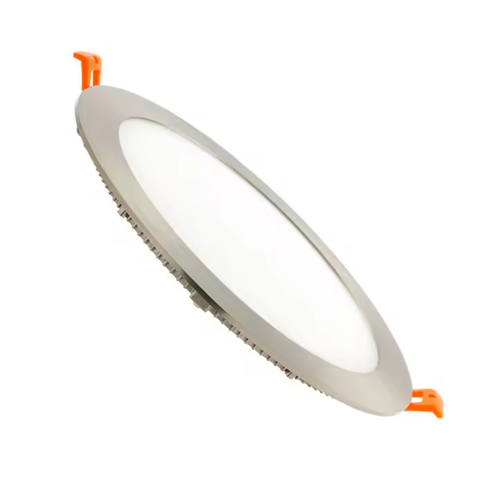 Ledkia Placa LED 18W Circular SuperSlim Corte Ø 205 mm Silver 5000K Blanco Frío - 1