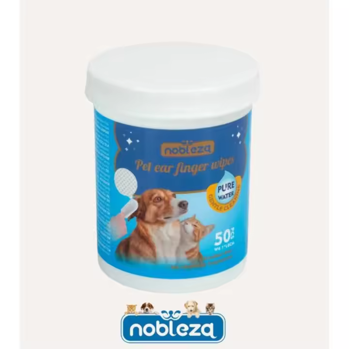 Toallitas Limpiadoras de Oidos para Mascotas Nobleza – Pack 50 Unidades Suaves y Seguras - 1