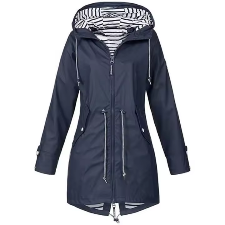 Abrigo de agua impermeable para mujer casual Básico de Exterior Trenzado ligero con cordón ropa de senderismo para mujeres - 1