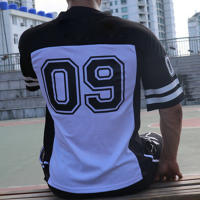 Camiseta De Hombre Nueva Marca Talla M-XXL Secado Rápido Transpirable Camiseta De Fútbol Deportiva Suelta Para Verano Estilo Casual - details 8