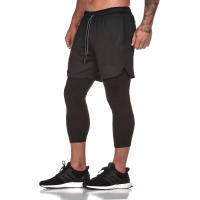 Shorts Deportivos De Malla Para Hombres 2024 Nuevos Pantalones De Fitness Transpirables Secado Rápido De Dos Capas Running Casual De Verano - details 9