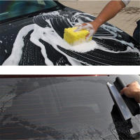 Cepillo De Limpieza Para Ventanas De Coche Con Cuchilla Flexible De Silicona Suave Herramienta De Limpieza Mano Squeegee Para Eliminar Película Y Rastros - details 1