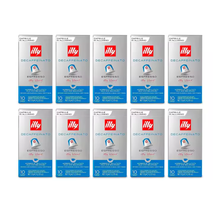 Illy Café Pack 10 Cajas Descafeinado Capsulas Compatibles Nespresso 10 Uds - Qumir - 1