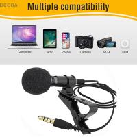 Micrófono Mini Lavalier 3.5mm Jack Para Lectura Y Audio Compatible Con Cámara Computadora Y Teléfono Accesorio Electrónico - details 0