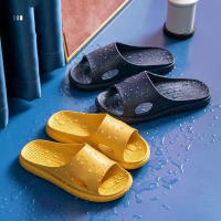 Pantuflas De Casa Suaves Para Parejas Verano Antideslizantes Para Baño Hombres Mujeres Sandalias Planas Color Sólido Hotel - details 3