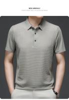 Camisa Polo Para Hombre Verano Manga Corta Seda Helada Fresca Y Transpirable Antisudoración Estilo Casual Negocios - details 33