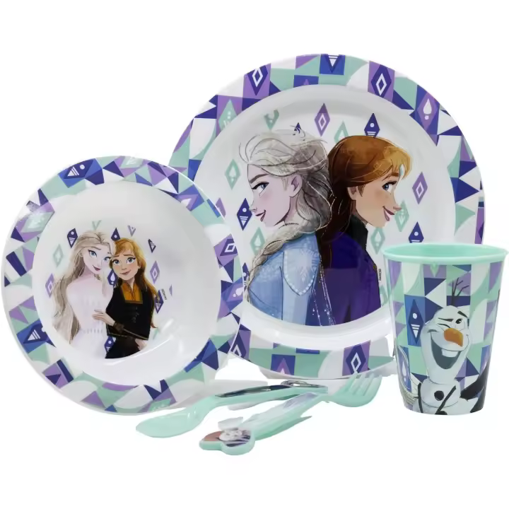 Set De Menaje Para Microondas Frozen Ice Magic 5 Piezas - 1
