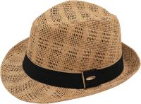 Kebedo Moda Sombrero de Paja Unisex Hombre y Mujer Marrón 58 cm, Estilo Fedora Borsalino Trilby Panamá  , Ala Corta, Moda Verano, Ideal para Playa, Vacaciones, Jardín, Sol, Ligero y Transpirable, Accesorio Elegante Casual al Aire Libre Outfit Perfecto - details 0