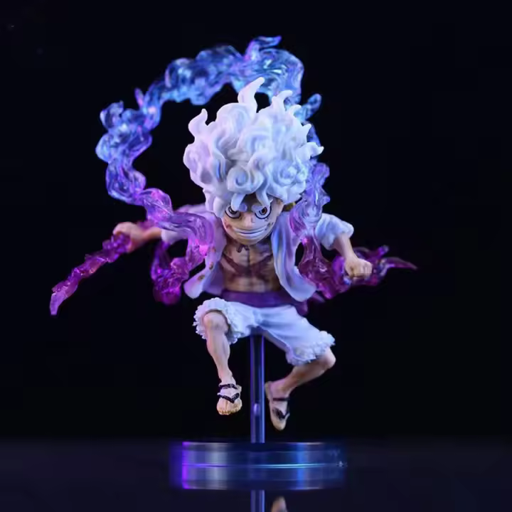 Set De 6 Figuras De Acción One Piece Anime Q Version GEAR5 Sun God Nika Luffy PVC Decoración De Habitación Colección De Muñecos Juguetes Para Adultos - 1