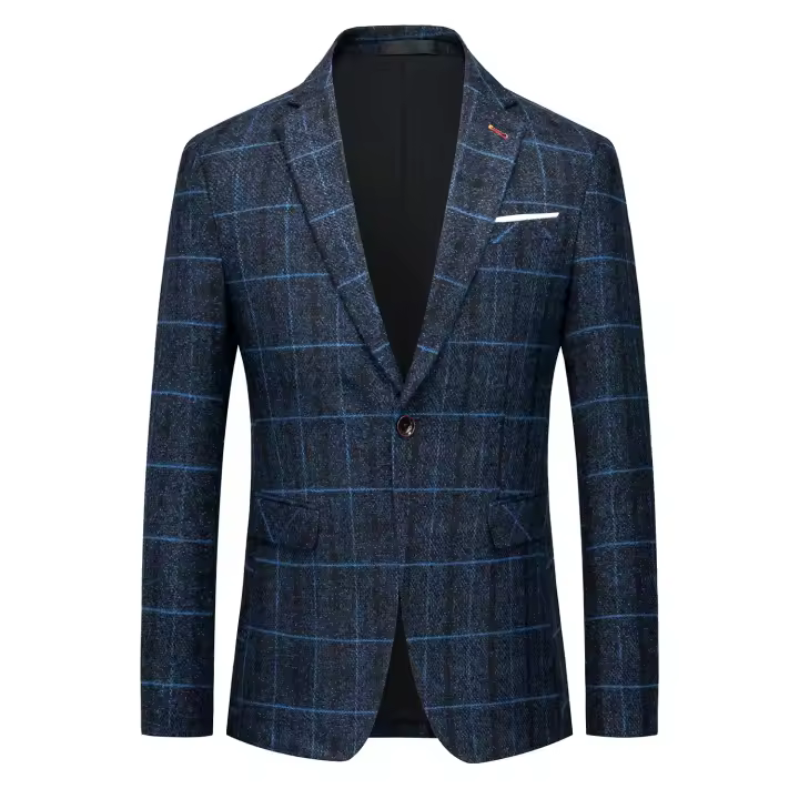 Chaleco Masculino De Negocios Moda Casual Profesional Traje Slim-fit Para Bodas Estilo Británico Abierto Completo Talla Regular - 1