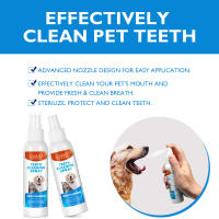 Spray bucal para mascotas - Limpieza dental para perros y gatos, elimina el mal aliento y las manchas dentales (120ml) - details 2