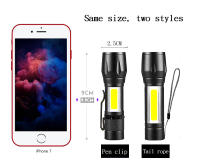 Linterna Portátil Mini Q5+COB Con Luz Fuerte Recargable USB Modos 3 Linterna De Camping Al Aire Libre Antigolpes Y Impermeable - details 9