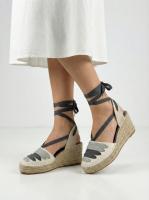 Calzados soraia, Sandalias Alpargatas de Cuña para Mujer con Tiras Cruzadas y Cordones para Atar al Tobillo, Calzado de Verano Bohemio - details 5