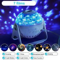 Proyector De Galaxia LED Luz Nocturna Estrellada Para Habitación De Niños 360° Giratorio Planetario Regalo De San Valentín Boda - details 11