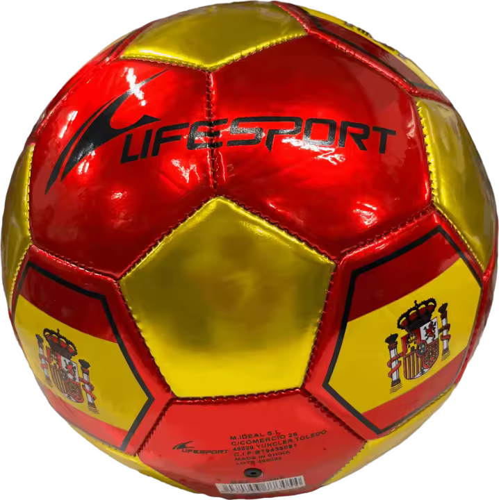 LIFESPORT BALONES DE FUTBOL ESPAÑA ROJO&DORADO - 1
