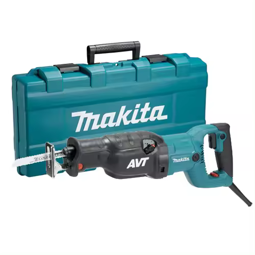 MAKITA - Sierra de sable JR3070CT, tecnología antivibración, ideal para trabajos intensivos +  Maletin de PVC + sistema antivibración AVT - 1