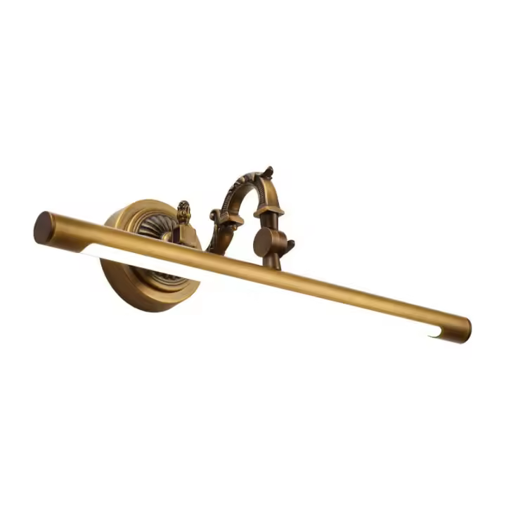 Lámpara de espejo de baño Luces de pared vintage LED Iluminación de baño Latón IP44 Luces de tocador impermeables Lámparas de espejo cosmético, Lámpara de espejo europea retro, 8W 630LM 40 - 1